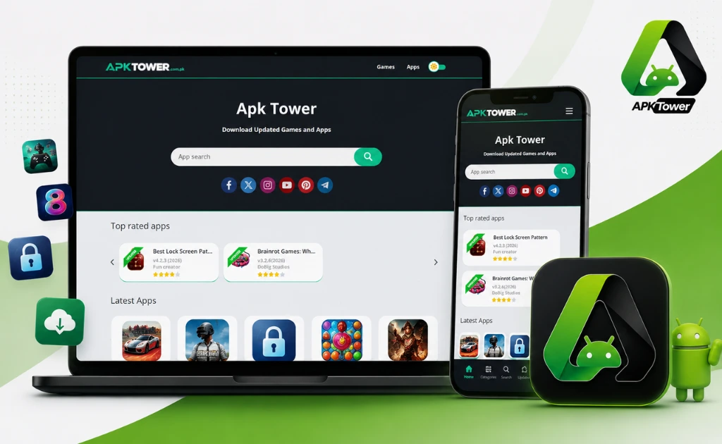 Apktower Apk Free Download (Latest Version v2.0.1) For Android 2026 apktower apk homepage interface